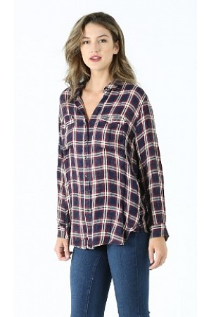 OVERSIZED PLAID BUTTON DOWN OVERSIZED PLAID BUTTON DOWN